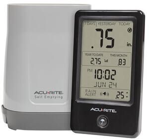 Wireless Rain Gauge with Self-Emptying Rain Collector with Rainfall History